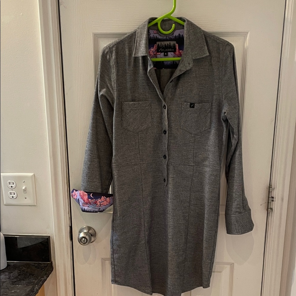 Gray Women's Flannel Pullover Dress